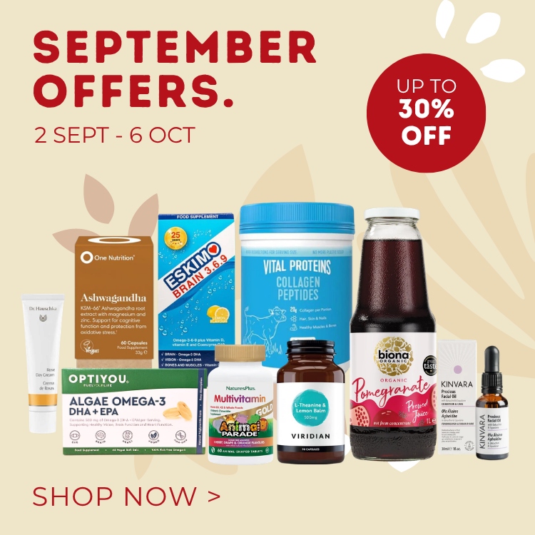 September offers. Up to 30% off. 2nd September to 6th October, show now.